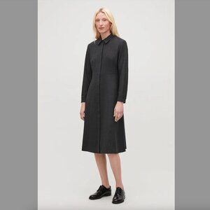COS MIDI Shirt Wool Dress Size 36